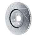 R1 11-25 Lexus GS450H Right Front Drilled & Slotted Silver Brake Rotor
