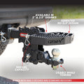Gen-Y 2.5in Shank 3/4in Pin Holes Only Compatible w/32K Mega-Duty 500lb Capacity Serrated Hitch Step