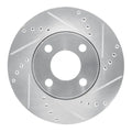R1 72-74 Mercedes-Benz 350SL Front Right Slotted Black Brake Rotor