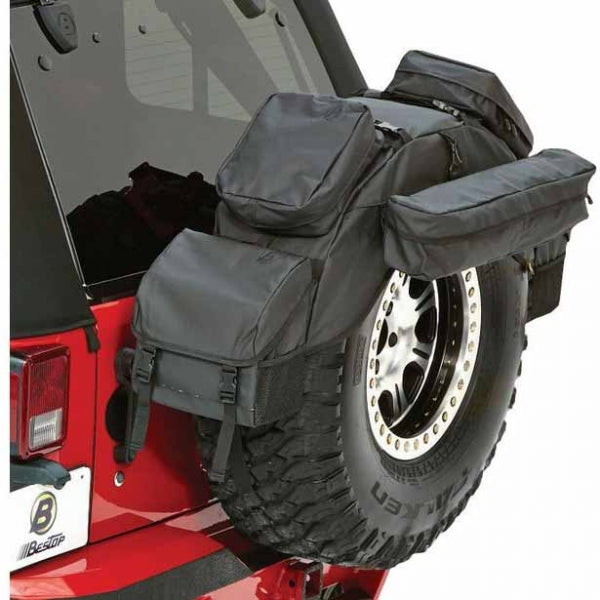 ~(7 lbs. 16X13X8)~ RoughRider Spare Tire Organizer Black Diamond Fits 34 in to 37 in inch diameter spare tire