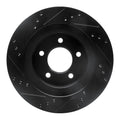 R1 98-04 Chrysler CONCORDE Front Right Drilled & Slotted Black Brake Rotor