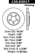 StopTech Drilled Sport Brake Rotor