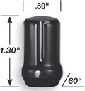 12MM X 1.50BLACK ALUMINUM RACING LUG NUTS SMALL DIA CLAMSELL KIT (20 LUGS & 1 K