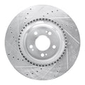 DFC 21-25 Genesis GV60 Front Right Drilled & Slotted Silver Brake Rotor