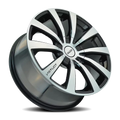 Touren 3130 TR3 18x8 / 5x110/115 BP / 40mm Offset / 72.62mm Hub Gloss Black Machined Wheel