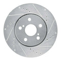 R1 18-22 Toyota C-HR Front Right Drilled Black Brake Rotor