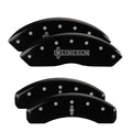 MGP 4 Caliper Covers Engraved Front Lincoln Engraved Rear Star logo Red finish silver ch