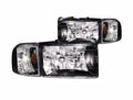 ANZO 1994-2001 Dodge Ram Crystal Headlights Black