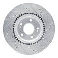R1 17-20 Kia Cadenza Front Left Drilled & Slotted Black Brake Rotor