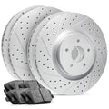 R1 95-99 Ford F-250 4WD (Excl Super Duty) Front Right Drilled & Slotted Geoperformance Rotor