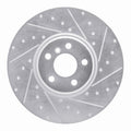R1 16-25 BMW i4 Right Front Drilled & Slotted Silver Brake Rotor