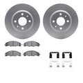 R1 08-11 Ford Focus Front Carbon Coated Brake Rotor Set w/Optimum OE Pads and Hardware