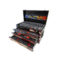 3DRAWER PORTABLE STEEL TOOL BOX BLACK