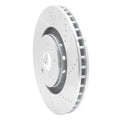 DFC 09-15 Cadillac CTS Front Right Drilled & Slotted Silver Brake Rotor