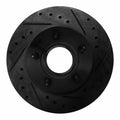 R1 93-94 Ford Explorer Front Right Drilled & Slotted Black Brake Rotor