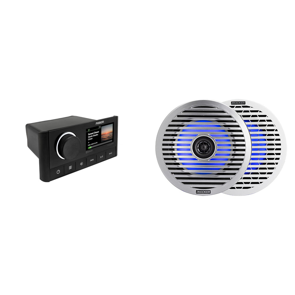 KM614FL (165MM) Low Profile Coax Marine Speaker w/RGB 4-ohm
