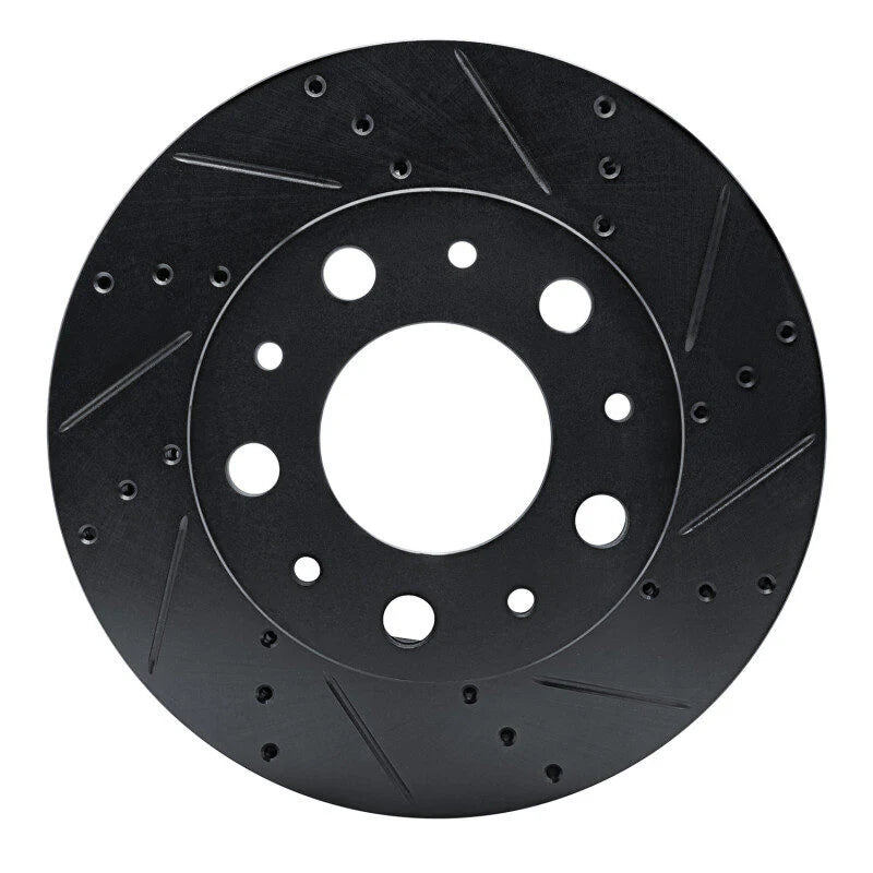R1 14-25 Ram Promaster 2500 Front Right Drilled & Slotted Black Brake Rotor
