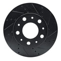R1 14-25 Ram Promaster 2500 Front Right Drilled & Slotted Black Brake Rotor