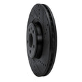 R1 12-20 Audi A7 Quattro Front Right Drilled & Slotted Black Brake Rotor