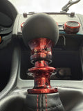 Billetworkz Candy Red Alcantara Fusion Weighted Shift Knob - Fits Subaru WRX 2015-23 / STI 2004-21