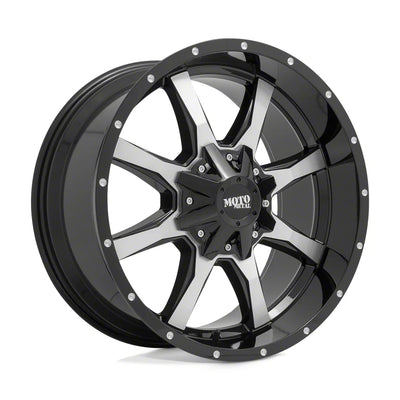 MO970 17x8 8x170.00 GLOSS BLACK W/MACHINED FACE (0 mm)