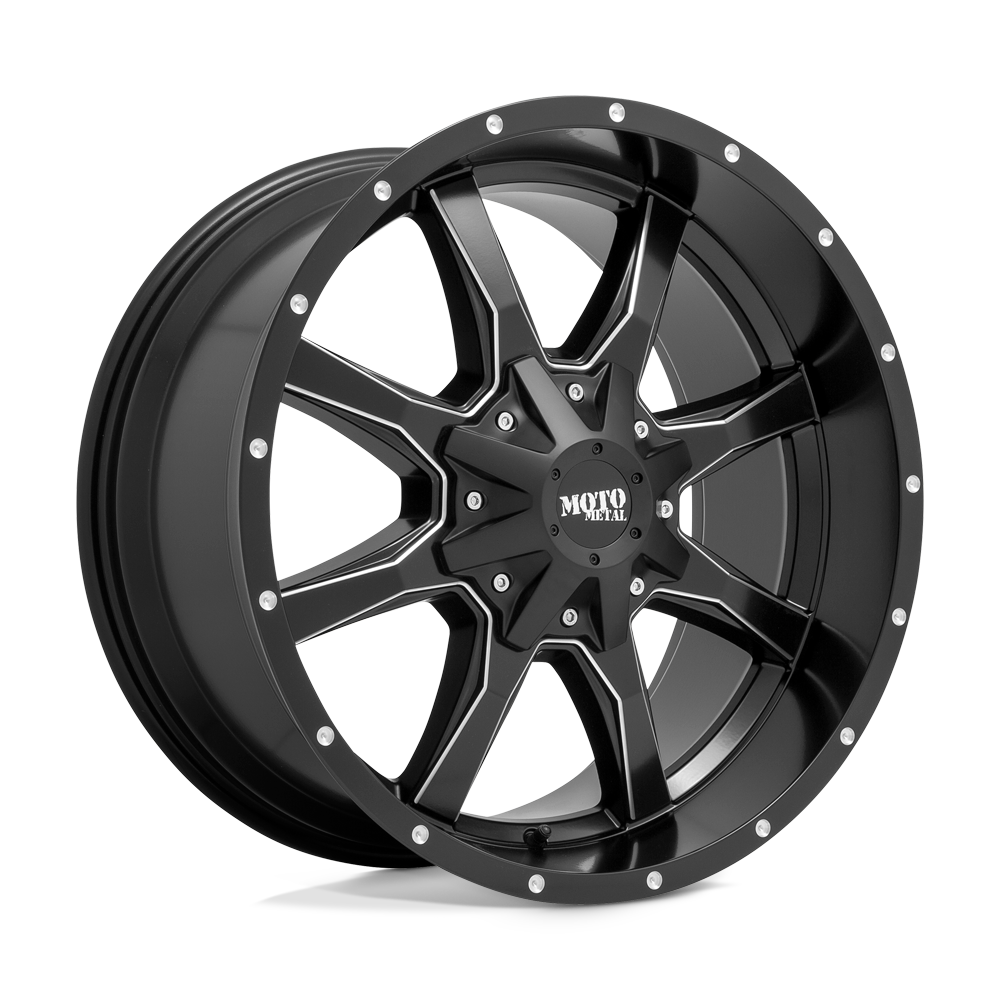 17X8 MO970 GLOSS BLACK WITH MILLED ACCENTS 8X170 00 O/S 4.50 B/S