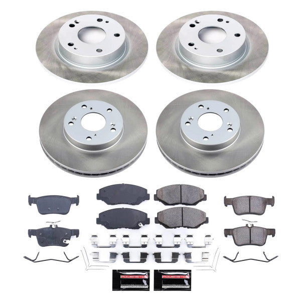 Power Stop 16-21 Honda Civic Front and Rear Semi-Coated Rotor Kit