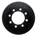 R1 89-93 Dodge D250 Front Left Drilled & Slotted Black Brake Rotor