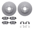 DFC 14-23 Ford Fiesta Front Geospec Rotors with 5000 Advanced Brake Pads w/Hardware