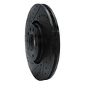 R1 03-11 Cadillac BLS (Mexico) Front Left Drilled & Slotted Black Brake Rotor