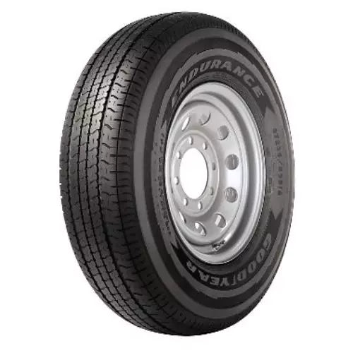 205/75R15 RADIAL TIRE W/WHITE SPOKE 65.5BP RIM LOAD RATING: D 8PLY RATED