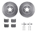 R1 09-16 BMW Z4 Front Left Slotted Black Brake Rotor