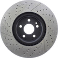Centric 14-19 Mercedes CLA45 AMG / 14-19 Mercedes GLA45 AMG Slotted & Drilled Frt Sport Brake Rotor