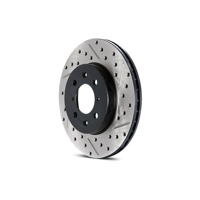 Centric 14-19 Mercedes CLA45 AMG / 14-19 Mercedes GLA45 AMG Slotted & Drilled Frt Sport Brake Rotor