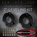 ICON Alloys 2023-2024 GMC Canyon/Chevrolet Colorado Trail Boss, & ZR2, 2" Lift, Front Spacer Kit