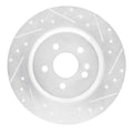 R1 21-25 Mercedes-Benz S580e Rear Right Drilled & Slotted Silver Brake Rotor