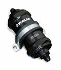 Fuelab 818 In-Line Fuel Filter Standard -8AN In/Out 100 Micron Stainless - Blue