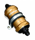 Fuelab 818 In-Line Fuel Filter Standard -8AN In/Out 40 Micron Stainless - Blue