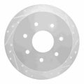 R1 97-04 Ford F-150 RWD Rear Right Drilled & Slotted Silver Brake Rotor