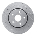 R1 10-13 Suzuki Kizashi Front Left Drilled & Slotted Geo-Carbon Rotor