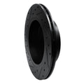 R1 06-16 Buick Lucerne Front Right Drilled & Slotted Black Brake Rotor