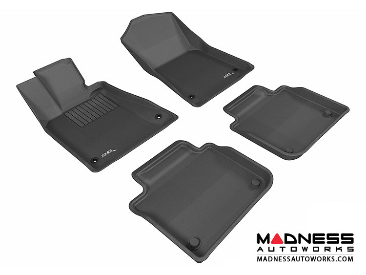 3D MAXpider 2013-2020 Lexus GS/GS Hybrid Kagu 1st & 2nd Row Floormats - Black