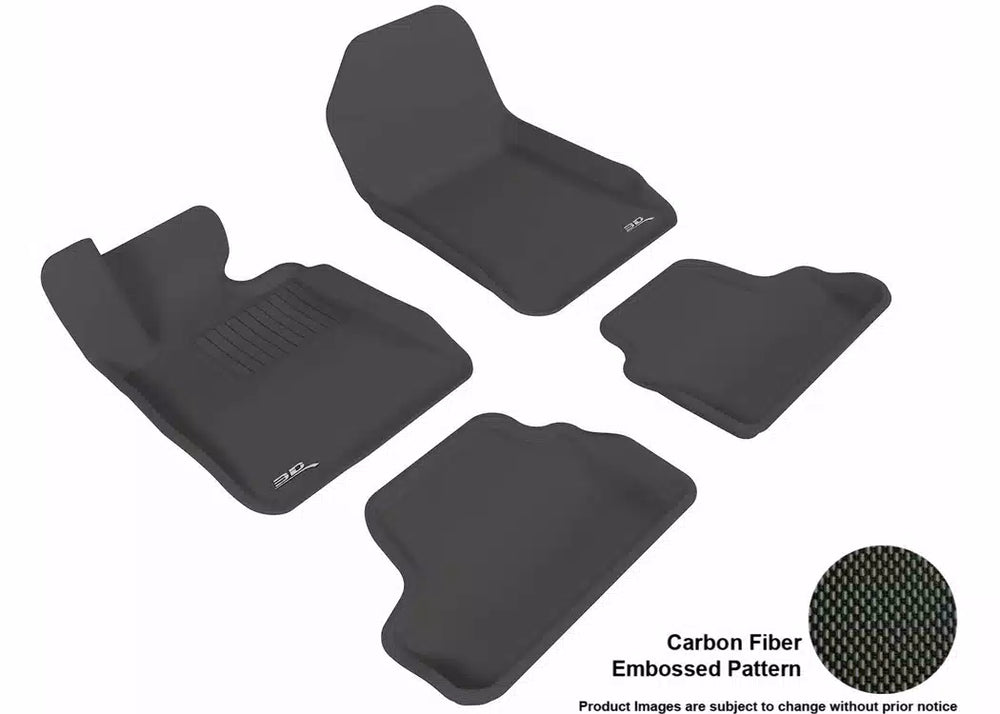 3D MAXpider 2007-2013 BMW 3 Series E93 Kagu 1st & 2nd Row Floormats - Black