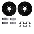 R1 Concepts E- Line Series Brake Rotor with Ceramic Brake Pads Hdw Fits Mazda 3