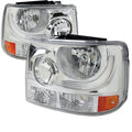 1 PC EURO HEADLIGHT - CHROME (ONLY