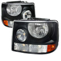 1 PC EURO HEADLIGHT - BLACK (ONLY F