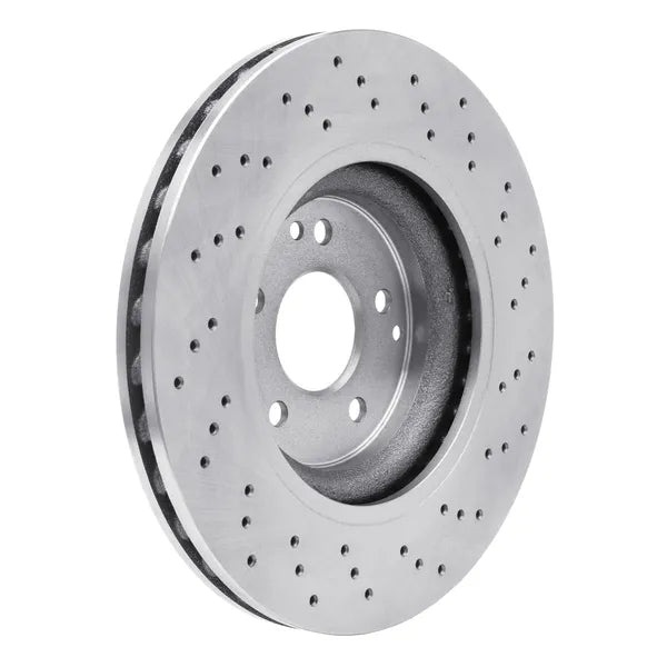 R1 03-11 Mercedes-Benz C230 Front Drilled Black Brake Rotor