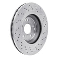 R1 03-11 Mercedes-Benz C230 Front Drilled Black Brake Rotor