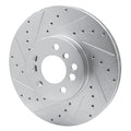 R1 00-06 BMW X5 Front Left Drilled Black Brake Rotor