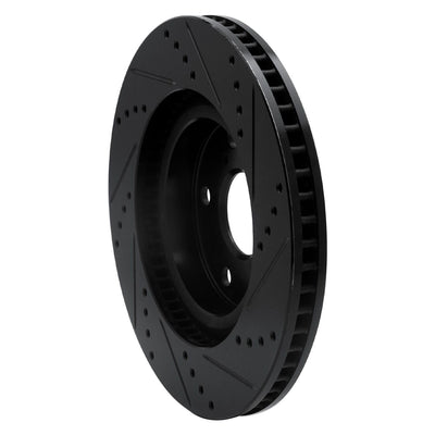 R1 13-19 Mazda 6 Front Left Drilled & Slotted Black Brake Rotor